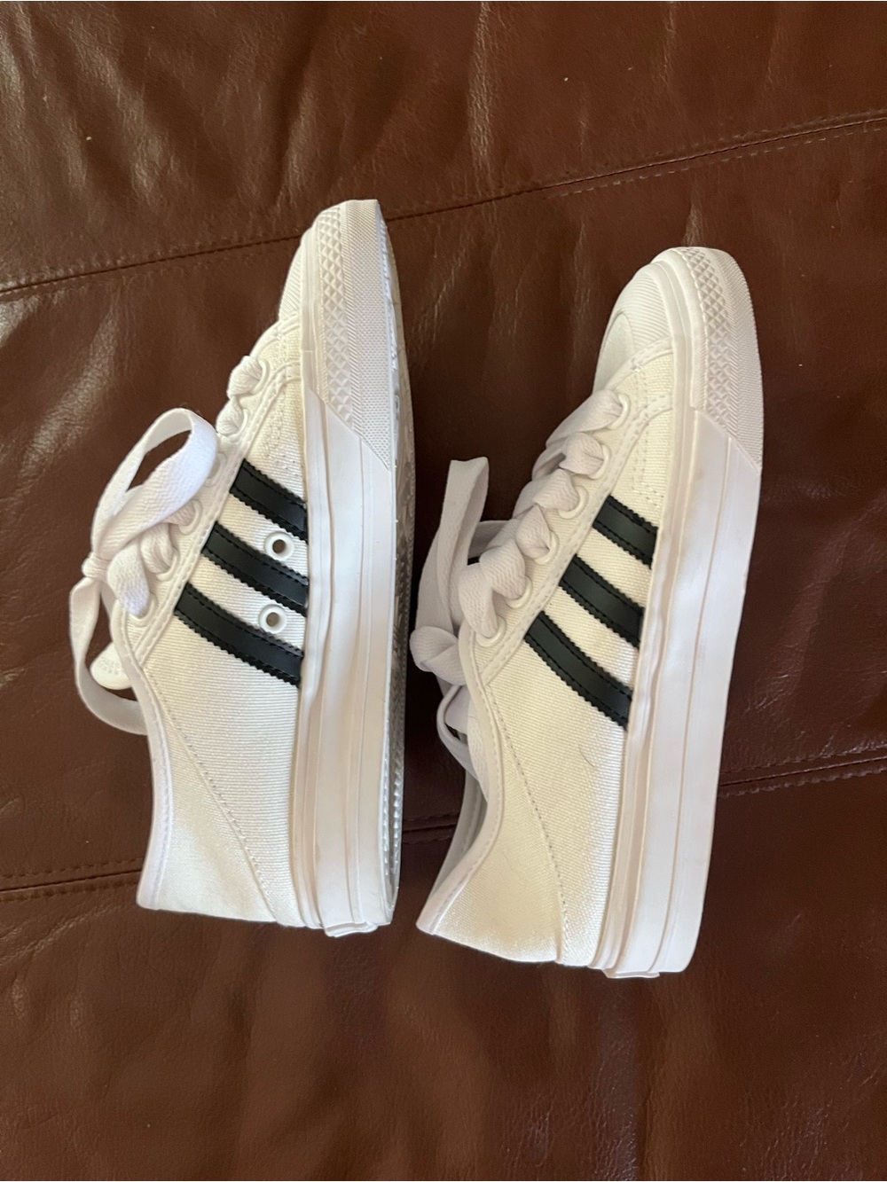 adidas White Low-Top Sneakers with Subtle Logo